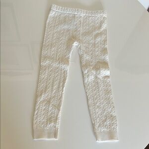 GAP Kids White Cable Knit Leggings